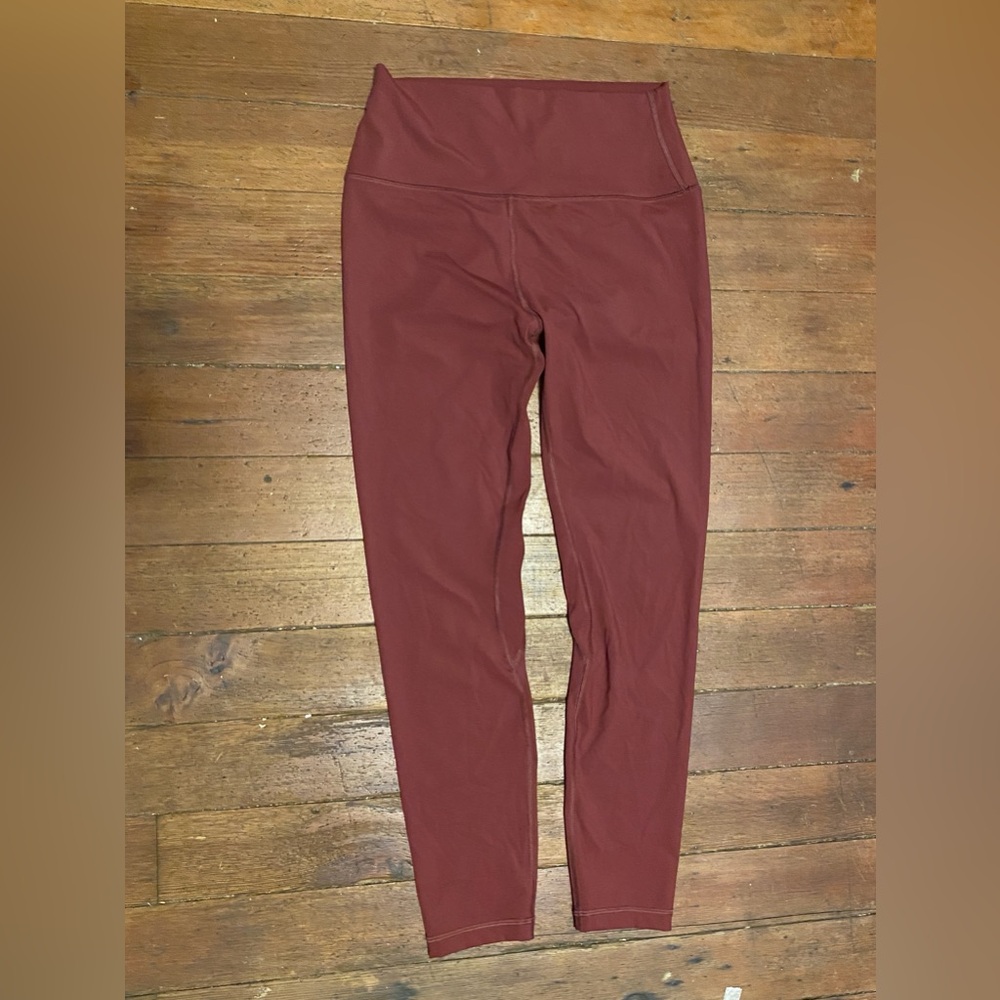 High-Waisted Burgundy Leggings